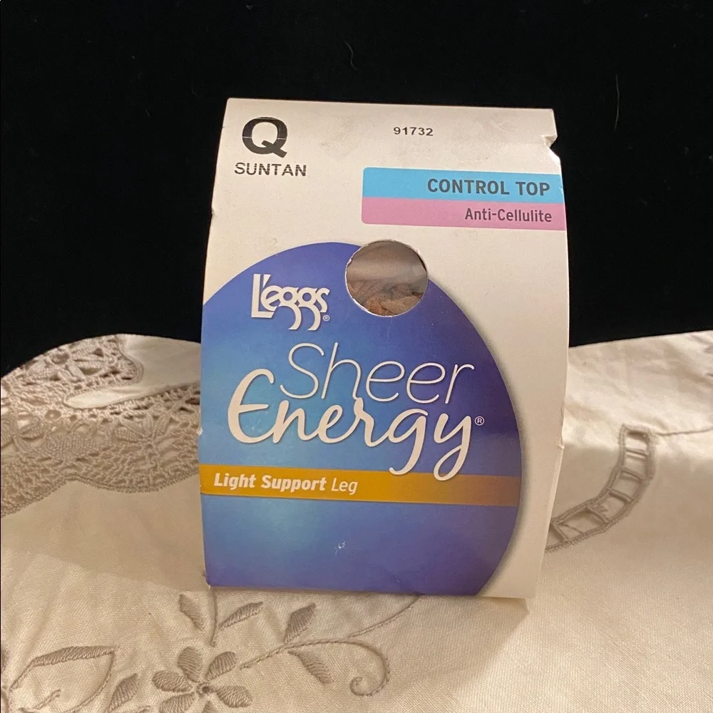 L’eggs Sheer Energy Anti-Cellulite Light Support Panty Hose Size Q Bundle
